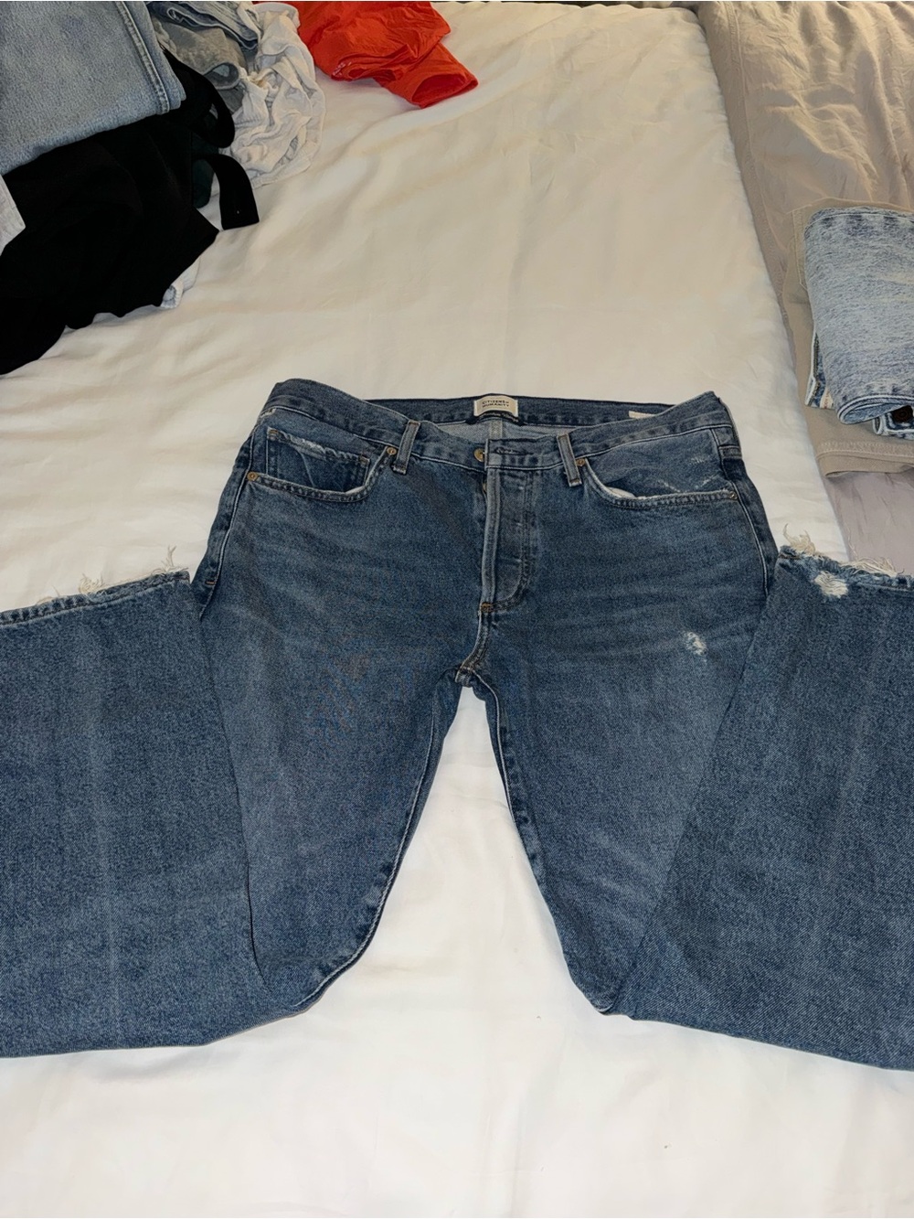 Citizens Of Humanity Straight-Leg Blue Jeans